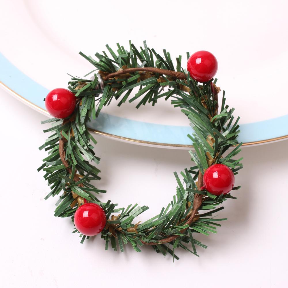 6pcs Napkin Holder Handmade Red Berry Napkins Rings Table Decoration for Wedding Christmas Thanksgiving  Banquet Birthday Party