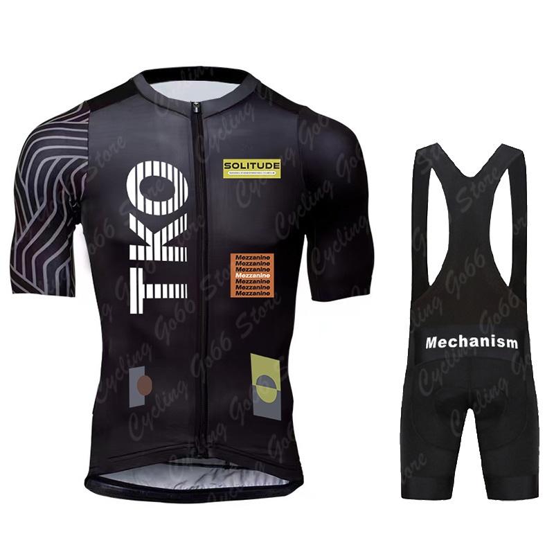 Men's Short Sleeve Cycling Jersey Set and Bib Shorts Pro Race Bicycle Clothing MTB Ropa Maillot Summer Cycling Clothes