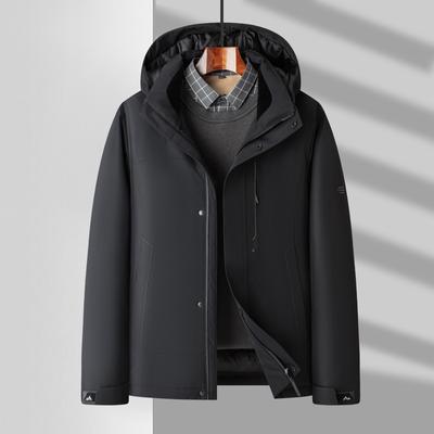 Winter Men's Hooded Down Jacket Youth Casual White Duck Down Cold-proof and Warm Outdoor Down Jacket for Men