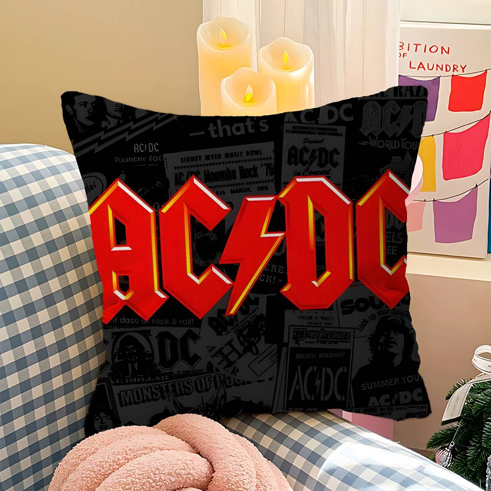 A_AC_DC Band Stitch Lucky Dragon Pillow Cover Sofa Cushion Cover Home Room Decoration Children Gift