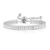 Popular Color Zircon Bracelet 2 * 4Mm Single Row Rectangular Full Diamond Adjustable Tennis Chain