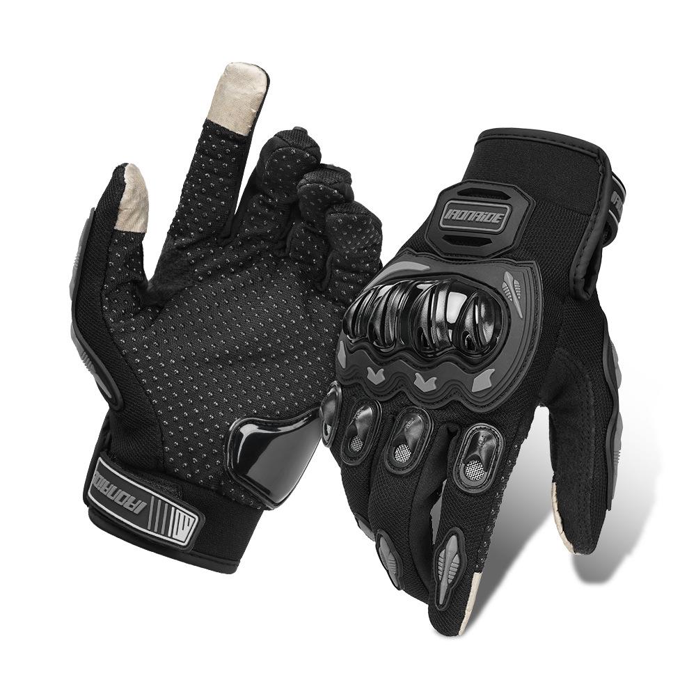 Herren Ganzfinger Motorrad-Rennsport-Handschuhe - Schützend, Verschleißfest, Atmungsaktiv, Sturzsicher, Outdoor-Fahrhandschuhe