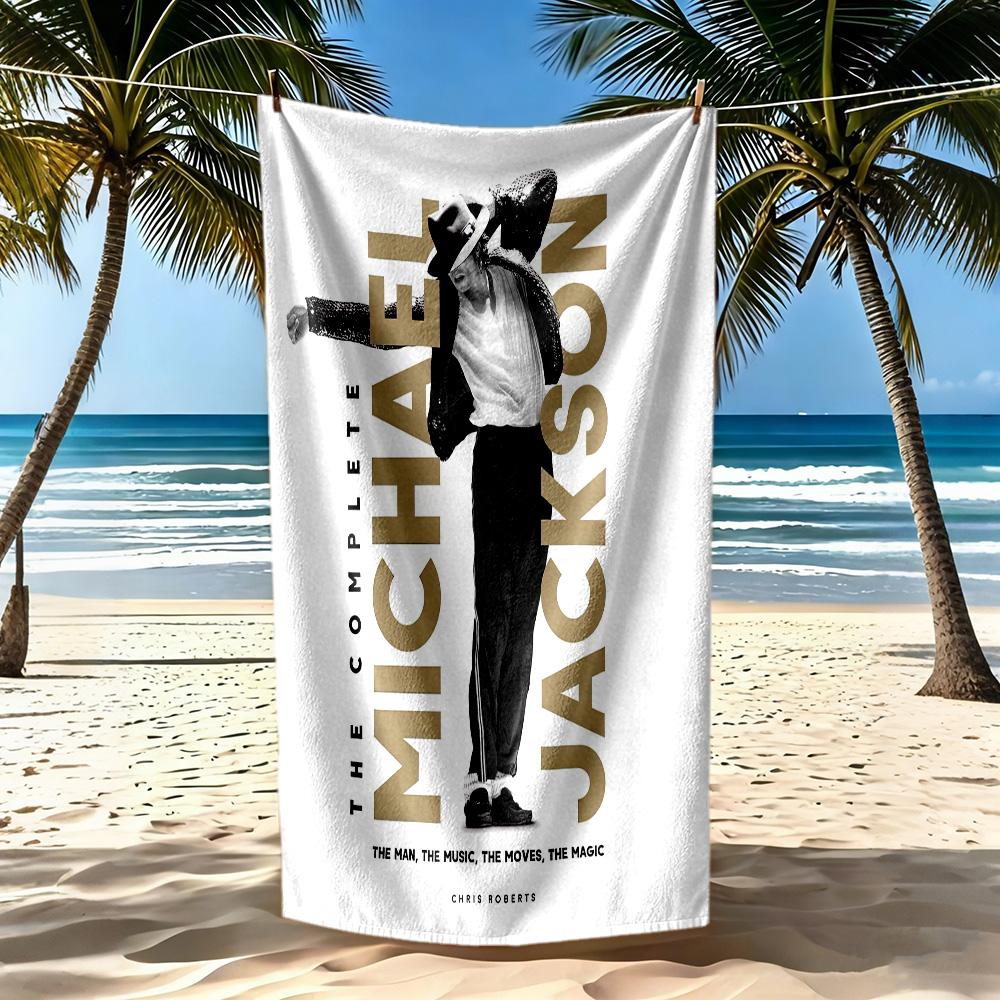 Michael Jackson Style Beach Towel High Absorbency & Quick-Dry Comfortable Lightweight Perfect for Traveling Yoga Camping and Swimming