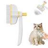 Peigne auto-nettoyant pour enlever les poils d'animaux, brosse rotative en acier inoxydable pour éliminer la perte de poils et les puces pour chats et chiens