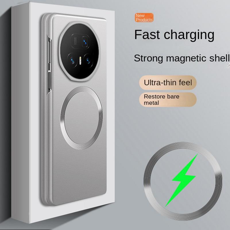 

Metallic Paint Frameless Magnetic Case for Honor Magic V5 V3 Vs3 Vs2 V2 Magsafe Plastic Hard Back Cover For Magic V5 MHG-AN00 Honor magic v5 срібний