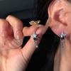 Lava star stud earrings New trendy personality temperament earrings Niche design senior cold wind earrings