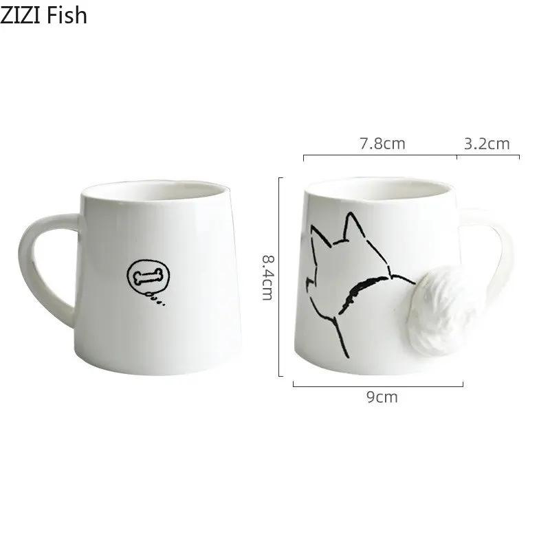 Cute Cartoon Panda Ceramic Mug Japanese Creative Animal Coffee Cup Water Cup Home Office Afternoon Tea Milk Cup Drink Gift