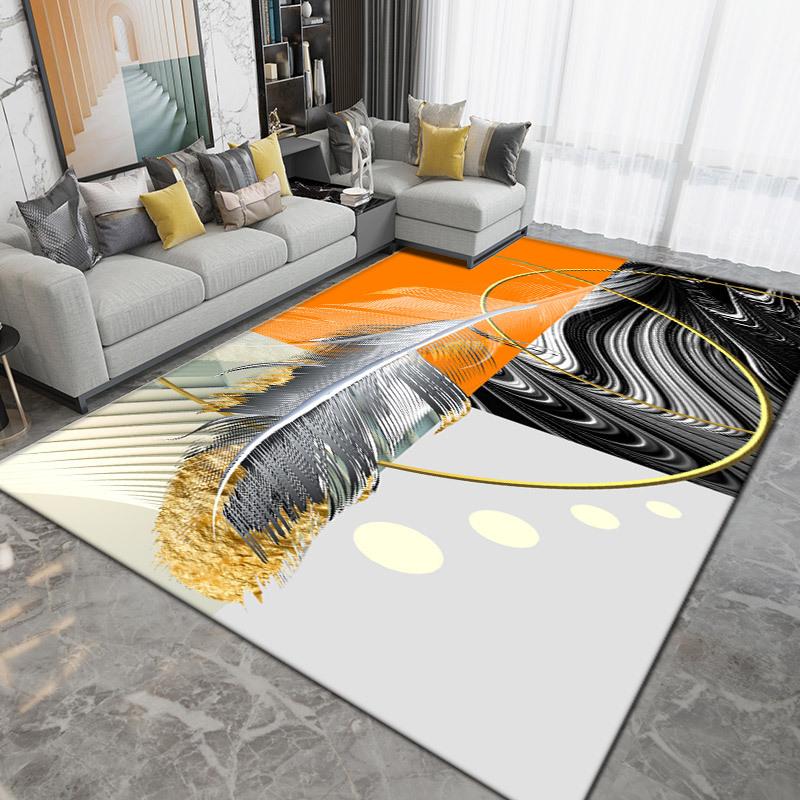 Druckteppich Wohnzimmer Große Fläche Rutschfester Teppich Schlafzimmer Zimmer Nachttischdecke Wohnkultur Zubehör