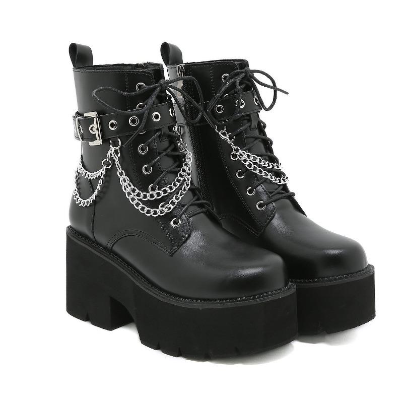 Black High-heeled Short Boots Fashion Women's Shoes