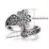 Spoon Ring Retro Butterfly & Flower Carving Symbol Of Beauty And History High Quality Gift For That Special Person