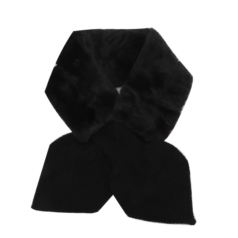 

Women Scarves Girls Ladies Autumn Winter Knitted Scarf Sweet Cute Comfortable Warm Female Cross Straps Shawl Soft Neck Scarf One Size чорний