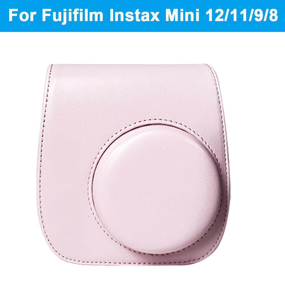 PU Leather Camera Bag Case For Fujifilm Instax Mini 12/11/9/8 Retro Camera Protective Cover Shell Pouch Protector Scratchproof