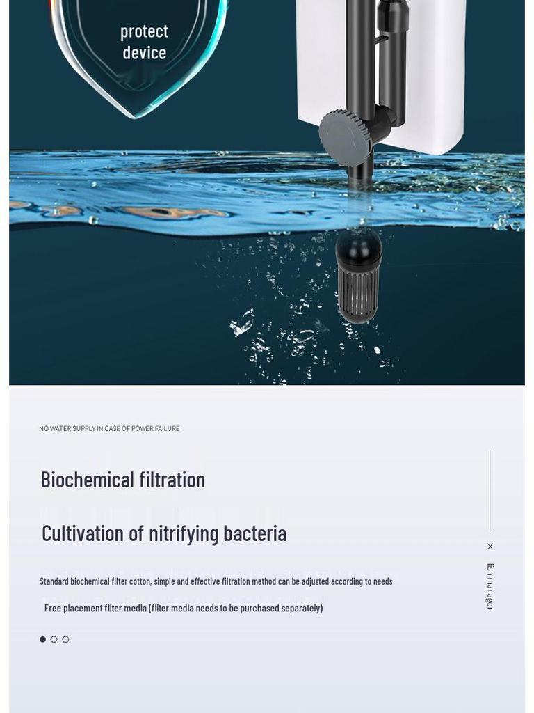 Wall-Mounted Silent Aquarium Filter with Oil Film Removal & Water Circulation System