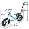 Balance bike with inflatable wheels BMT001 + BLUE push stick