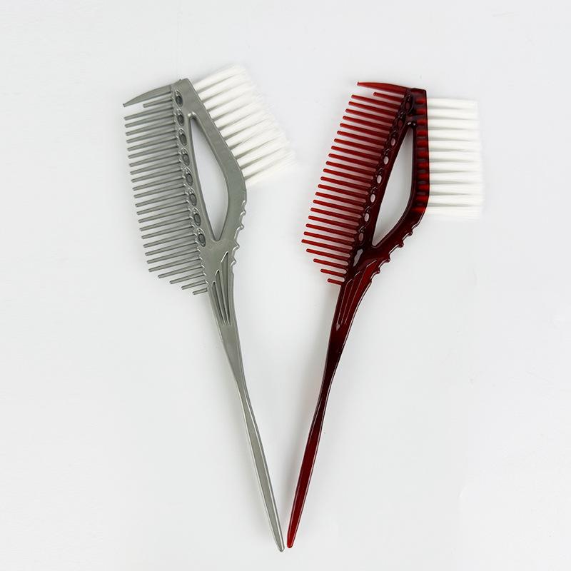Double-Sided Hair Dyeing & Oiling Brush Comb - Soft Bristles Styling Tool