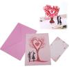 Paper Sculpture Pop-Up Valentine's Day Cards Romantic Stereo Love Postcard  Anniversary
