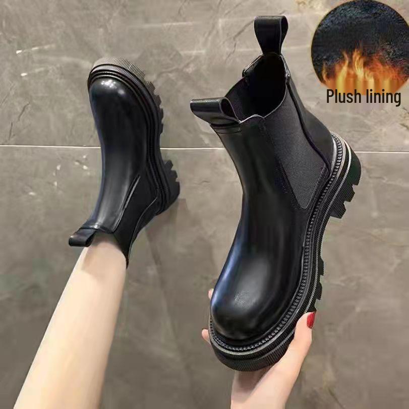 

Найбільш продавані черевики-мартін унісекс для снігу: 2025 Зимові Нековзкі Модні Челсі Ботильйони 36 - Standard Size