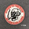 Punk Patch Flame Embroidery Patches For Clothes Scary Skull Iron On Patches On Clothing Embroidered Jacket Badge Sticker