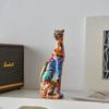 European Style Painted Leopard Sculpture Ornaments Abstract Art Animal Crafts Living Room Office Bookcase Leopard Ornaments  New