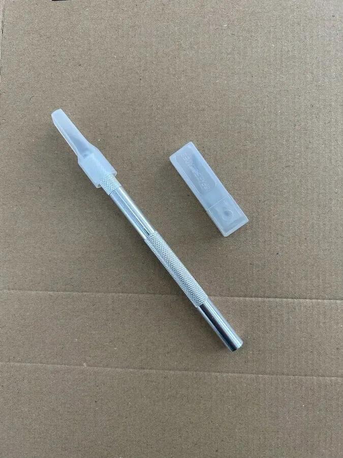 

Non-Slip Metal Engraving Craft Knife Gold/Silver Scalpel Carving Utility for Hobby Art Stationery