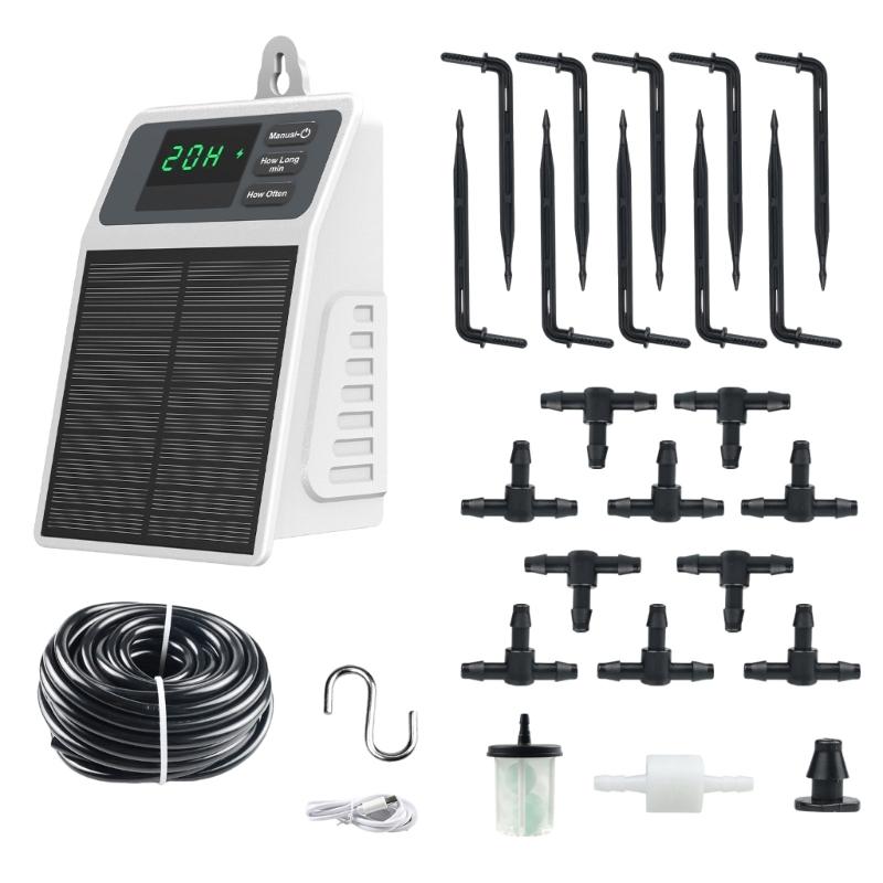 

Solar Drip Watering Systems Including Easy Installation for Indoor and Outdoor Plant Care Gardens and Homes Use 1