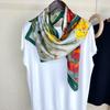 Oil Painting Style! Silk Scarf Women'S Spring Summer Versatile 90Cm Large Square Scarf Decorative Mulberry Silk Silk Scarf Shawl