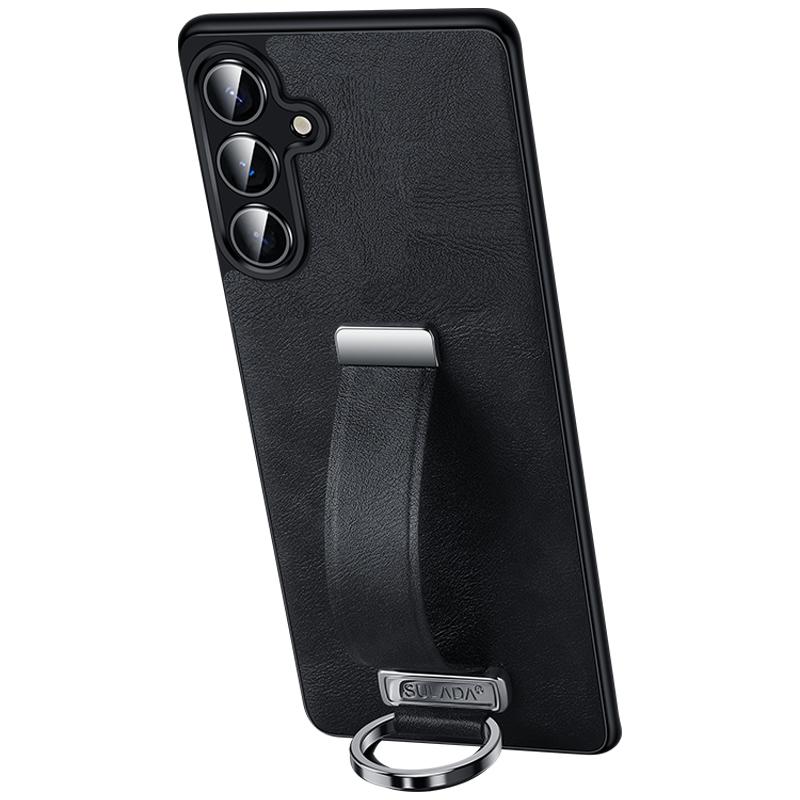 

SULADA Fashion Series for Samsung Galaxy S25+ Case Wristband Kickstand Leather Back Phone Cover A