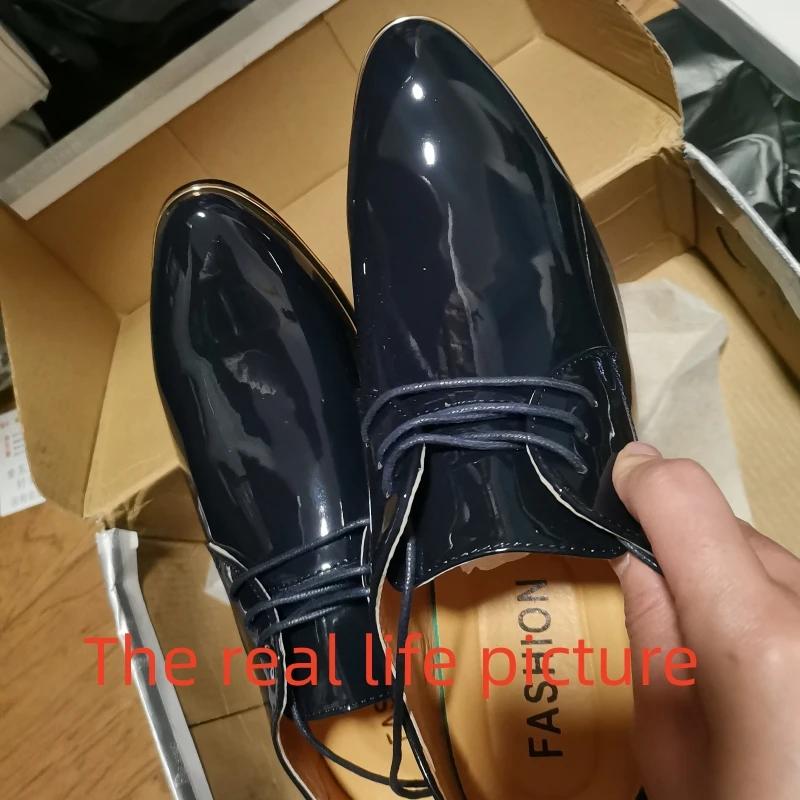 Fashion 2024 Classic Men Luxury Business Shoes Derby Gentleman Honorable Oxford Mens Red White Men Party Shoes for Men Dress Shoes