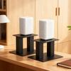 2Pcs Desktop Speaker Stands Iron Studio Monitor Shelf Up To 25Lb Universal Speaker Stands Desktop Monitor Speaker Rack for Home