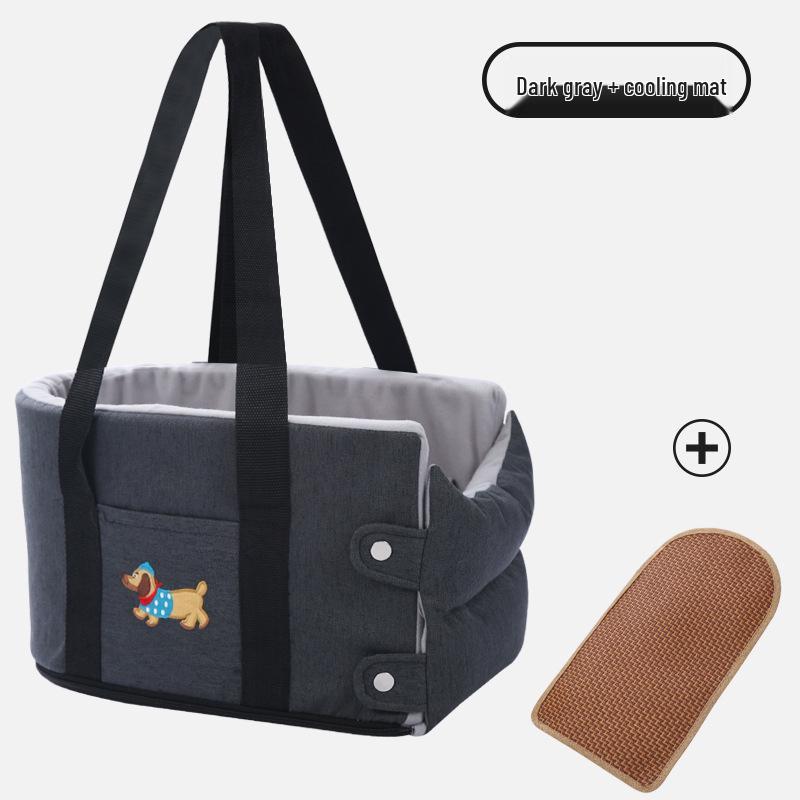 Compact Pet Car Console Bed for Small Dogs and Cats