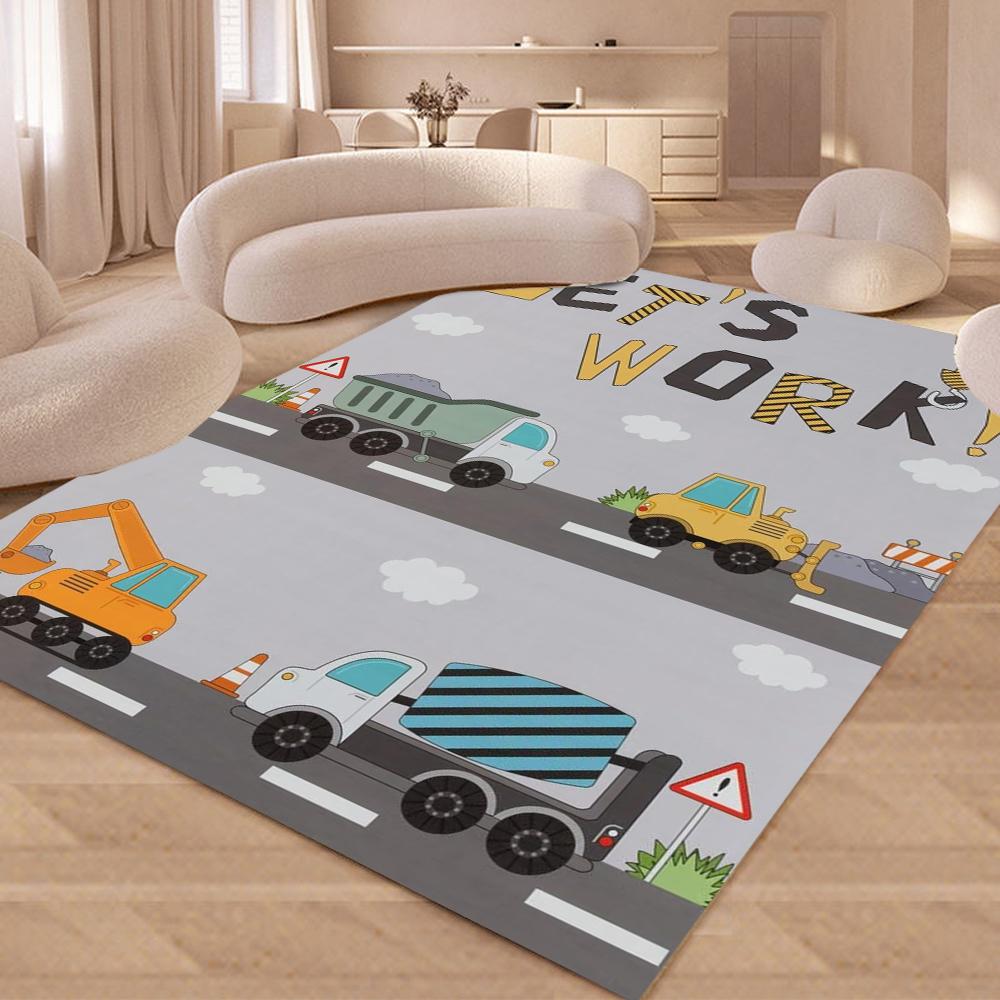 Cartoon Carpet Toy Car Mat Children's Game Rug Suitable for Living Room Bedroom Anti-slip Mat Home Decoration Machine Wash