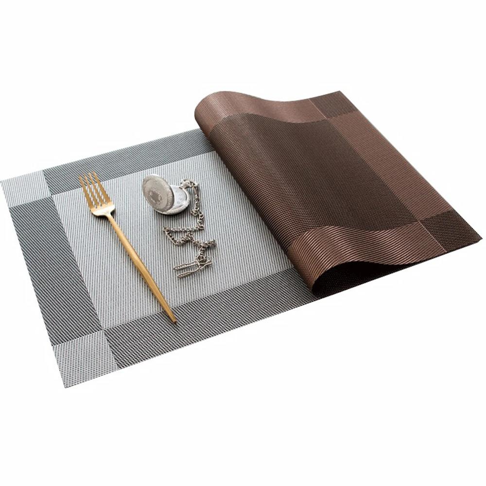 6pcs Heat-resistant Dining Table Mat Waterproof Bowl Pad Washable Party Placemat  Banquet