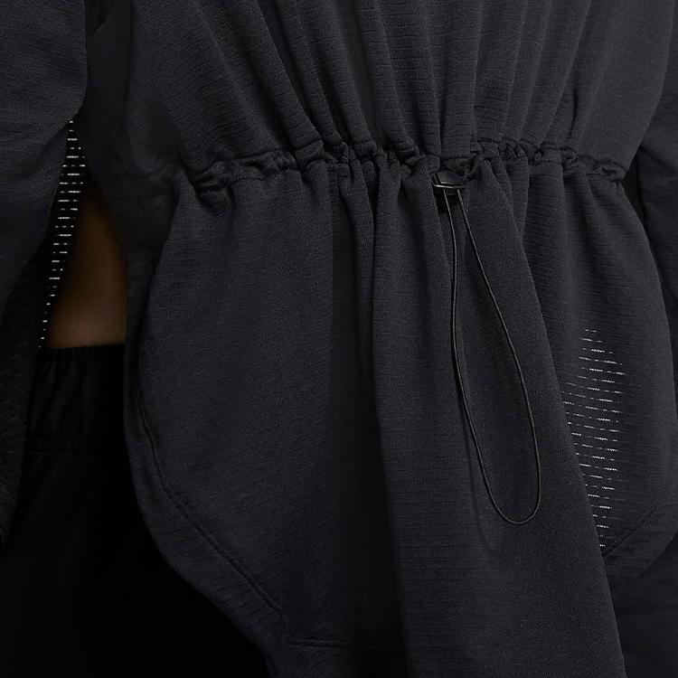 Nike Kugel Logo Reflektierendes Fleece Warm Rundhals Laufen Sweatshirt Damen sweatshirt Schwarz CU3394-010