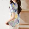 All-match Fashion Geometric Pattern Casual T-shirt Women's Clothing Summer Elegant Ladies Contrasting Colors Short Sleeve Tops
