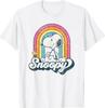 Peanuts - Snoopy Woodstock Retro Rainbow Cloud T-T-Shirt