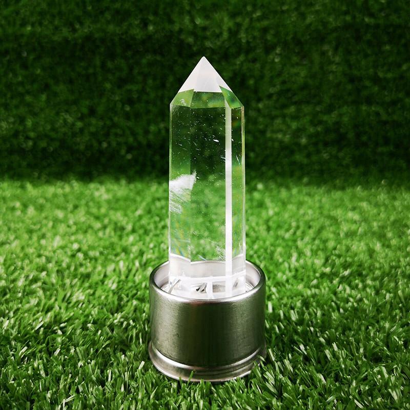 Elixir Crystal Quartz Water Bottle Natural Obelisk Point Wand Reiki Rock Healing