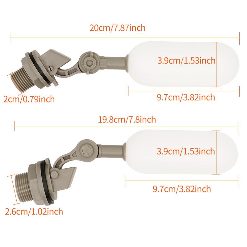 1/2" 3/4" Plastic Water Float Ball Valve Shut Off Automatic Feed Fill Fish Tank Aquarium Water Humidifier Valve For Water Bowl