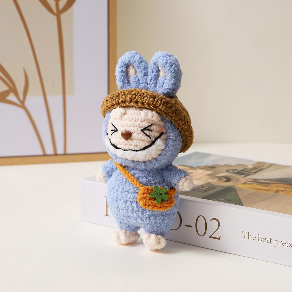 Toys Knitted Animal Stuffed Doll Macaron Color Decoration Gifts Kids