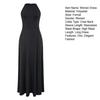 Women Summer High Slit Maxi Dress Halter Sleeveless Long Dress
