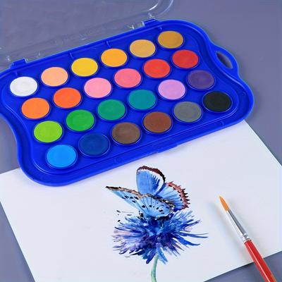 1 kus sada akvarelových barev 36/48 barev pro kreativní dospělé, která obsahuje tři štětce. Toto jsou přenosné, barevně omyvatelné vodovky.