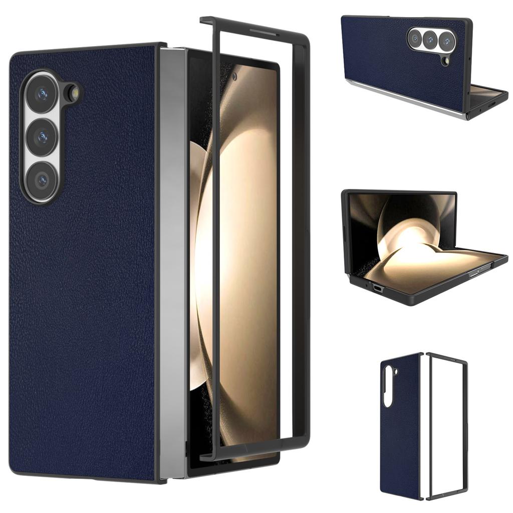 Für Samsung Galaxy Z Fold6 5G Hülle PU-Lederbeschichtete PC-Schutzhülle