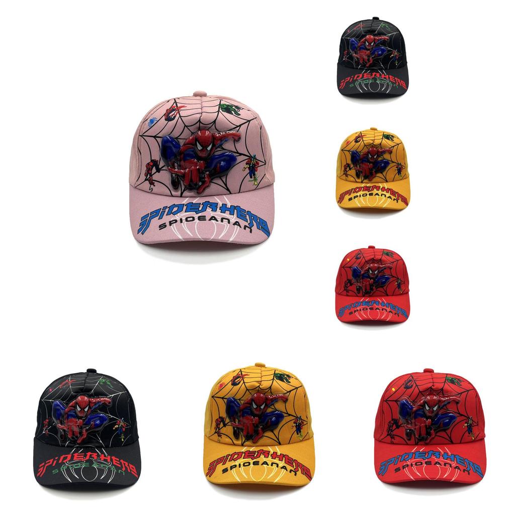 Kinder Cartoon Spider-Man Muster Baseballkappe mit kurzem Schirm für Sommer Indoor Outdoor Kinder