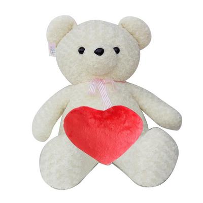 Big Bear Lovely Super Attachment Bär Puppe Elfenbein + Herzkissen Zufällige Lieferung, Gemischte Farben, Koreanische Babyprodukte