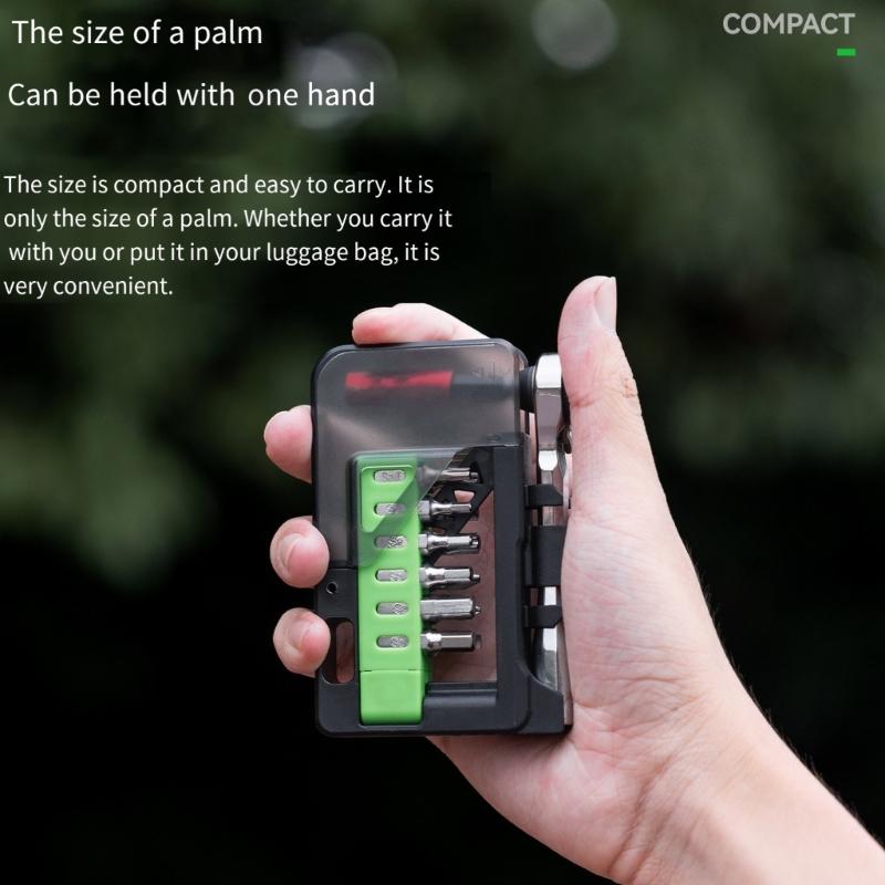 Portable Compact Cycling Multitool Small Ratchet Wrench Road Bike Tire Maintenance Tool Cycling Accessories Enduring