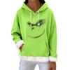Women's Casual Fashion Print Long Sleeve Hooded Sweatshirt Top