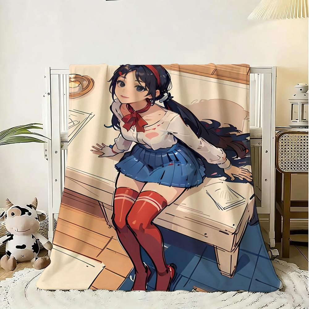 Cute M-MiSide Mita Throw Soft Flannel Throw Blanket, Lightweight Breathable Summer Nap Blanket For Sofa Home Travel Cozy Decor