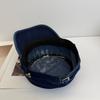 Washed Denim Rivet Flat Top Y2k Equestrian Hat Fashion Denim Octagonal Hat  Travel