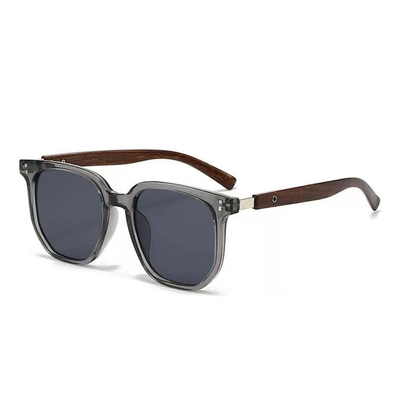 Trendy Square Frame Wood Grain Sunglasses with Brown Lenses - Versatile Style