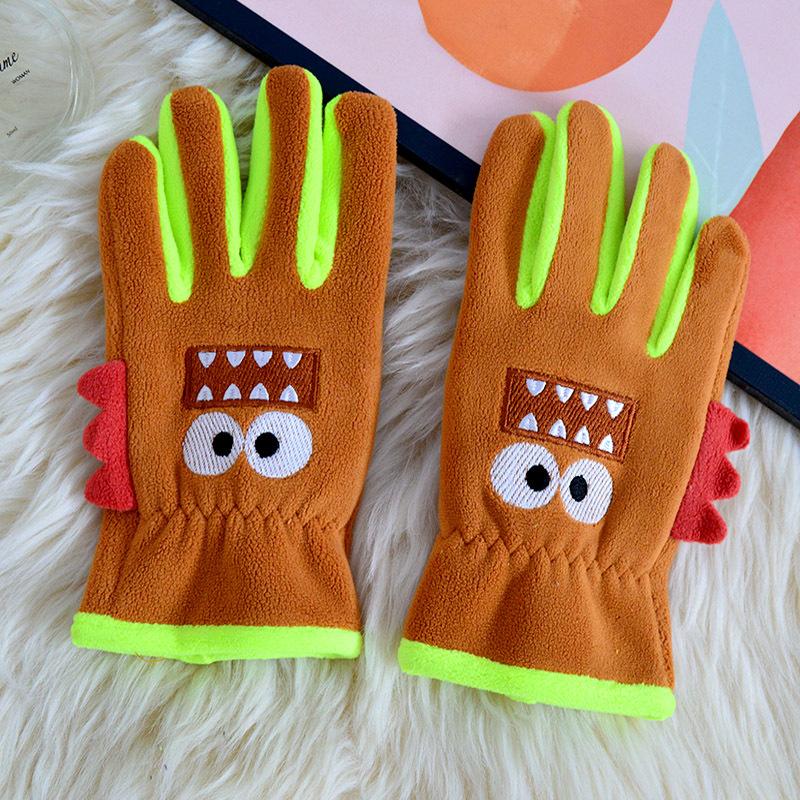 Süße Cartoon Kinder Winter Warme Handschuhe Polarfleece Verdickt Mädchen Jungen Vollfinger Fäustlinge Für Kinder Outdoor-Handschuhe