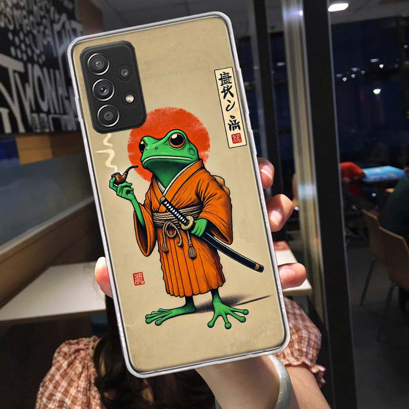 Cute Mouse Axolotl Frog Wizard Phone Case for Samsung A54 A57 A37 A17 A14 A15 A12 A24 A34 A55 A35 A25 A52S A07 A05S A04S A22 A32